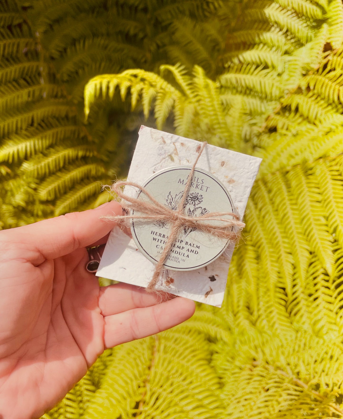 Herbal Lip Balm and Handmade Paper