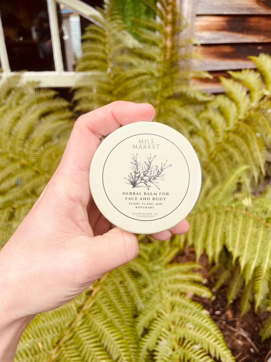 Herbal Balm For Face and Body - Ylang Ylang and Rosemary