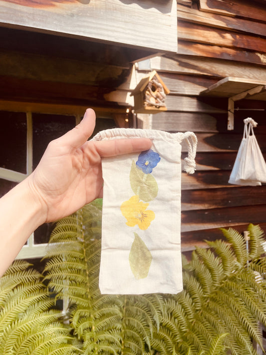 Viola and Potato Leaf Sunglasses Case