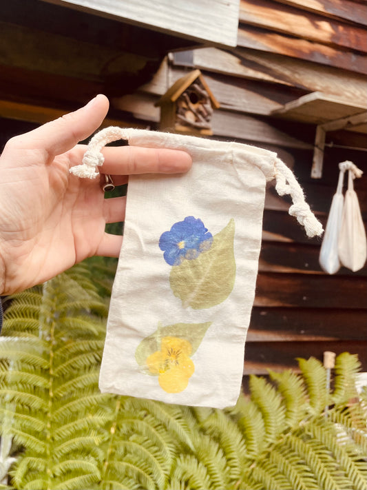 Viola and Potato Leaf Sunglasses Case