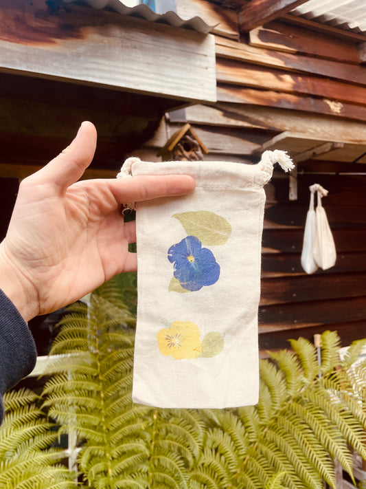 Viola and Potato Leaf Sunglasses Case